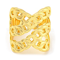 Покрытие стойки латунные бордюрные цепи открытые манжеты кольца RJEW-Q784-09G