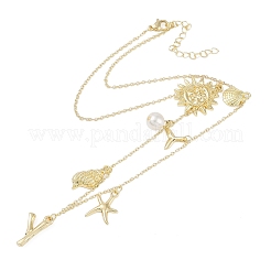 Богемные летние пляжные ожерелья с подвеской в форме ракушки из 18-каратного золота&nbsp;IL8059-25