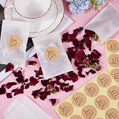 120 шт. плоские полупрозрачные пергаминовые вощеные бумажные пакеты для печенья&nbsp;STIC-CP0001-11E