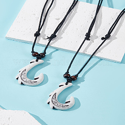 6 шт. подвеска из смоляного крючка&nbsp;NJEW-LP0001-19