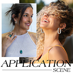 10 пара латунных серег-колец Huggie Hoop&nbsp;EJEW-ME0001-08P