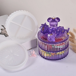 Плоские круглые силиконовые многослойные Молды для ящиков для хранения&nbsp;LS-DIY-G079-24