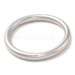 変色しない304ステンレススチールのプレーンバングル  ステンレス鋼色  内径：2-1/2インチ（6.2cm）&nbsp;LS-BJEW-K237-05P