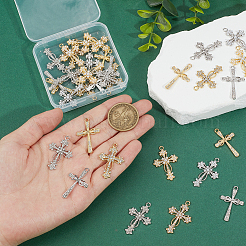 36шт 6 стиля подвески из сплава со стразами&nbsp;FIND-NB0006-74