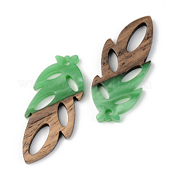 Подвески из непрозрачной смолы и ореха&nbsp;LS-X-RESI-S389-062A-C03