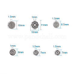 Сплавочные овальные бусины тибетского стиля  TIBEB-KS0001-03AS