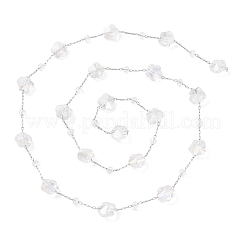 Цепи из жемчужного кабеля из нержавеющей стали 304 и АБС-пластика&nbsp;CHS-G048-12P