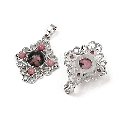 Природные подвески родонит&nbsp;G-Z077-01P-11