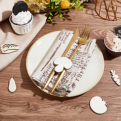 100 шт. 5 стиля необработанных деревянных вырезов WOOD-OC0002-89