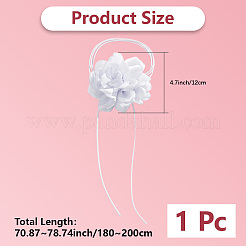 1 шт. ретро-ткань роза цветок вощеный шнур обертка колье колье для женщин NJEW-CP0001-05B