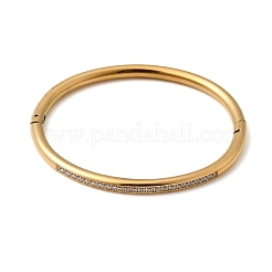 Klapparmreifen aus Edelstahl 304 und Zirkonia&nbsp;BJEW-H644-07G