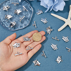 60 pz 2 stili pendenti in lega di stile tibetano&nbsp;FIND-HS0002-36