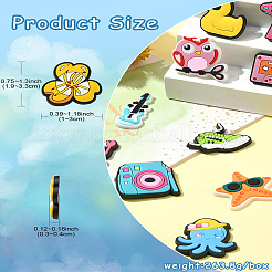 60 шт. 30 стиля ПВХ кабошоны&nbsp;KY-CJ0002-09A