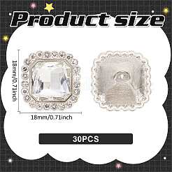 Сплав Rhinestone кнопки хвостовика&nbsp;DIY-MA0005-99B