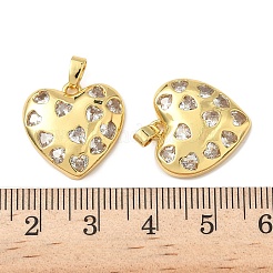 Латунные микропаве прозрачные подвески с фианитом KK-H076-16G