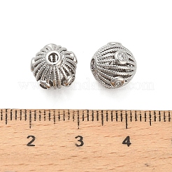 Латунные микро проложить кубического циркония бусы KK-K374-11P