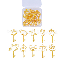 24 шт. 12 стиля сплава подвески с открытой задней панелью&nbsp;PALLOY-CJ0001-128