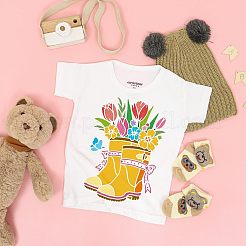 Большие пластиковые многоразовые шаблоны трафаретов для рисования DIY-WH0202-233