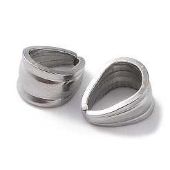 変色しない201ステンレススチール製スナップオンベイル  ステンレス鋼色  7.5x6x4.5mm&nbsp;STAS-K259-17P