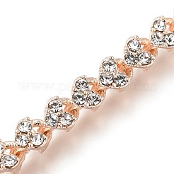 Lega braccialetti di collegamento del cuore&nbsp;BJEW-Z009-01RG