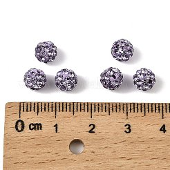 Polymer Ton Strass Perlen&nbsp;RB-H284-6MM-Half-371