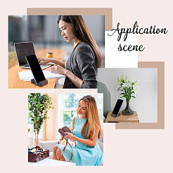 6 шт. держатели для мобильных телефонов из орехового дерева&nbsp;AJEW-NB0006-96