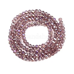 Chapelets de perles en verre électroplaqué&nbsp;EGLA-A044-T2mm-B07
