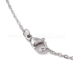 Не тускнеющие полые бабочки ожерелья из нержавеющей стали 304&nbsp;NJEW-JN04814-01