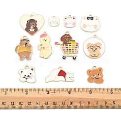 28шт 11 стиля подвески из сплава с эмалью ENAM-FS0003-17