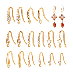 16 crochet de boucle d'oreille en acier inoxydable 304&nbsp;STAS-PH0006-43G