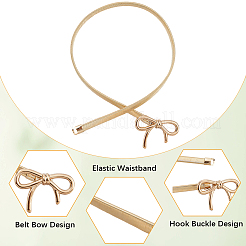 2 шт. 2-цветные ремни-цепочки с бантом из сплава для женщин&nbsp;AJEW-CY0001-59