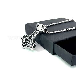 Мужские ожерелья с подвеской в виде козьего молота из нержавеющей стали FE5422