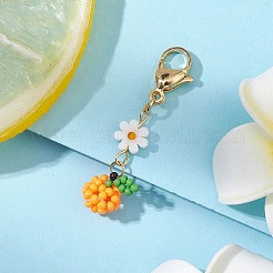 Подвесные украшения из стеклянных бусин в виде фруктов&nbsp;HJEW-MZ00154