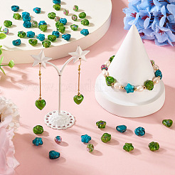 80 шт. 8 вида стеклянных бусин миллефиори&nbsp;GLAA-TA0003-43A