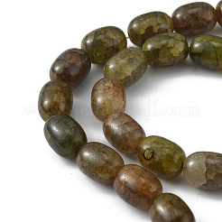 Имитация треснувших нефритовых стеклянных бусин&nbsp;LS-GLAA-WH0032-05E