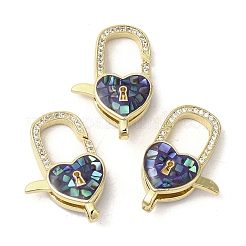 Латунный микро pave прозрачный кубический цирконий лобстер KK-K385-012G