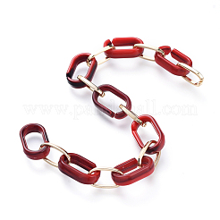 Акриловые и алюминиевые кабельные цепи ручной работы AJEW-JB00560-03