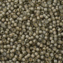 TOHOラウンドシードビーズ  日本製シードビーズ  （369fm）ベージュの裏地付きクリスタルマット  11/0  2.2mm  穴：0.8mm  約1110PCS /ボトル  10 G /ボトル&nbsp;SEED-JPTR11-0369FM