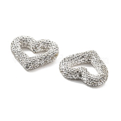 Бусины из полимерной глины в форме сердца со стразами&nbsp;CLAY-NH0001-09A-14