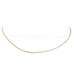 Женские ожерелья-цепочки панцирного плетения из латунного кабеля толщиной 1.5 мм NJEW-JN05555-02