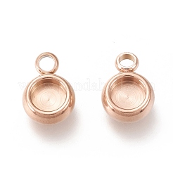 Ионное покрытие (ip) нержавеющая сталь 304 подвеска кабошон оправа STAS-I162-01A-RG