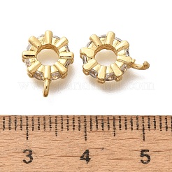 Плоская круглая стойка покрытие латунь микропаве кубический цирконий трубчатые дужки&nbsp;LS-KK-H508-09G