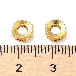 Латунные микро проложить Цирконий Европейский бисером KK-A254-29G