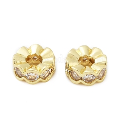 Латунные микропаве прозрачные кубики из циркония KK-L235-04G