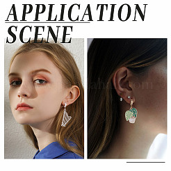 12 шт. 3 цвета 201 нержавеющая сталь серьги-кольца Huggie Hoop фурнитура STAS-SC0004-52