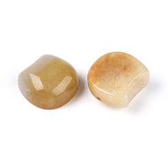 Бусины из натурального топаза и нефрита в форме головы кошки G-T144-05H