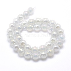 Гальванические натуральный агат бисер пряди G-O164-01B-8mm