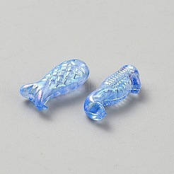 6スタイルの透明アクリルビーズ  海洋のテーマ  混合図形  ライトスカイブルー  11.5~16.5x6~13.5x4.8~5.5mm  穴：1.6mm  約1400個/セット&nbsp;MACR-WH20003-07E