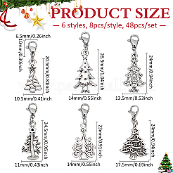 Рождественские елки из сплава HJEW-FG00005