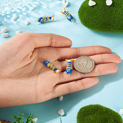 ラックメッキ真鍮チャーム  キュービックジルコニアエナメル  魚のチャーム  長持ちメッキ  鉛フリー＆カドミウムフリー  18KGP本金メッキ  ダークブルー  26.5x8x6mm  穴：2.5x1.5mm  4pc&nbsp;KK-TA0008-56B-02